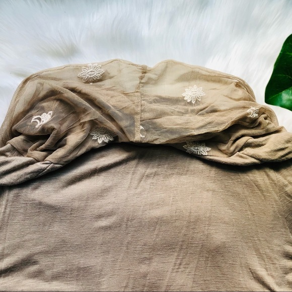 Saga Viscose Spandex Blend Open Front Hippie Boho Lace Cardigan with Pockets, M - Picture 14 of 15